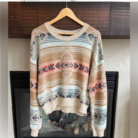 PENDELTON Women’s Southwestern Sweater Tribal Print Sweater - Size Large - Picture 4 of 8